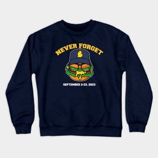 Michigan Cheeseburger Never Forget 2023 // Funny Football Cheeseburger Crewneck Sweatshirt